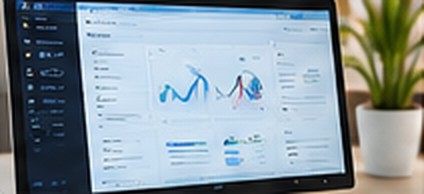 Practice analytics dashboard on a monitor